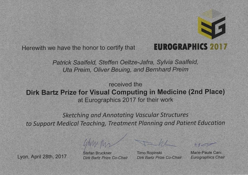 PD Dr.-Ing. Steffen Oeltze-Jafra erhält Dirk-Bartz-Preis